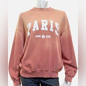 Anine Bing Paris Orange Gradient Oversized Sweatshirt Size Extra Small
